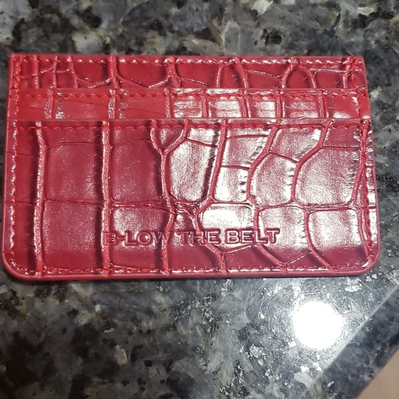 B-Low the‎ Belt Red Crocodile Card Case Wallet - Picture 4 of 4